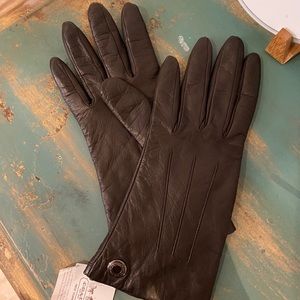 Coach leather gloves